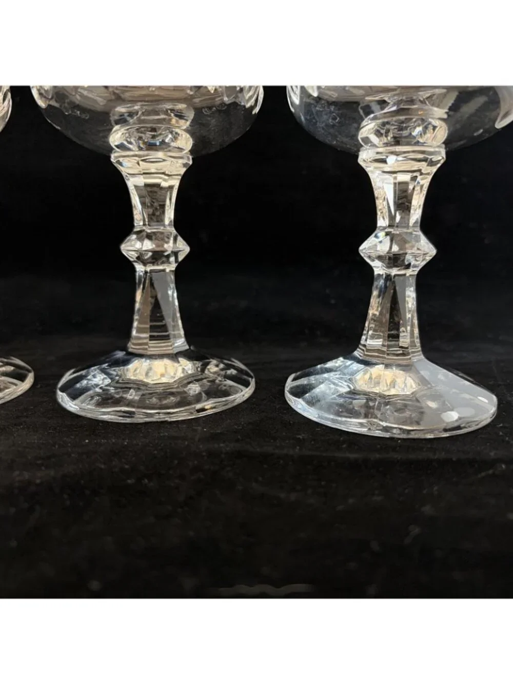 Nachtmann Germany Cut Crystal Wine Goblets Set of 4 6.25